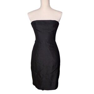KORS Michael Kors black strapless dress size 2 XS made in Italy wool silk 0